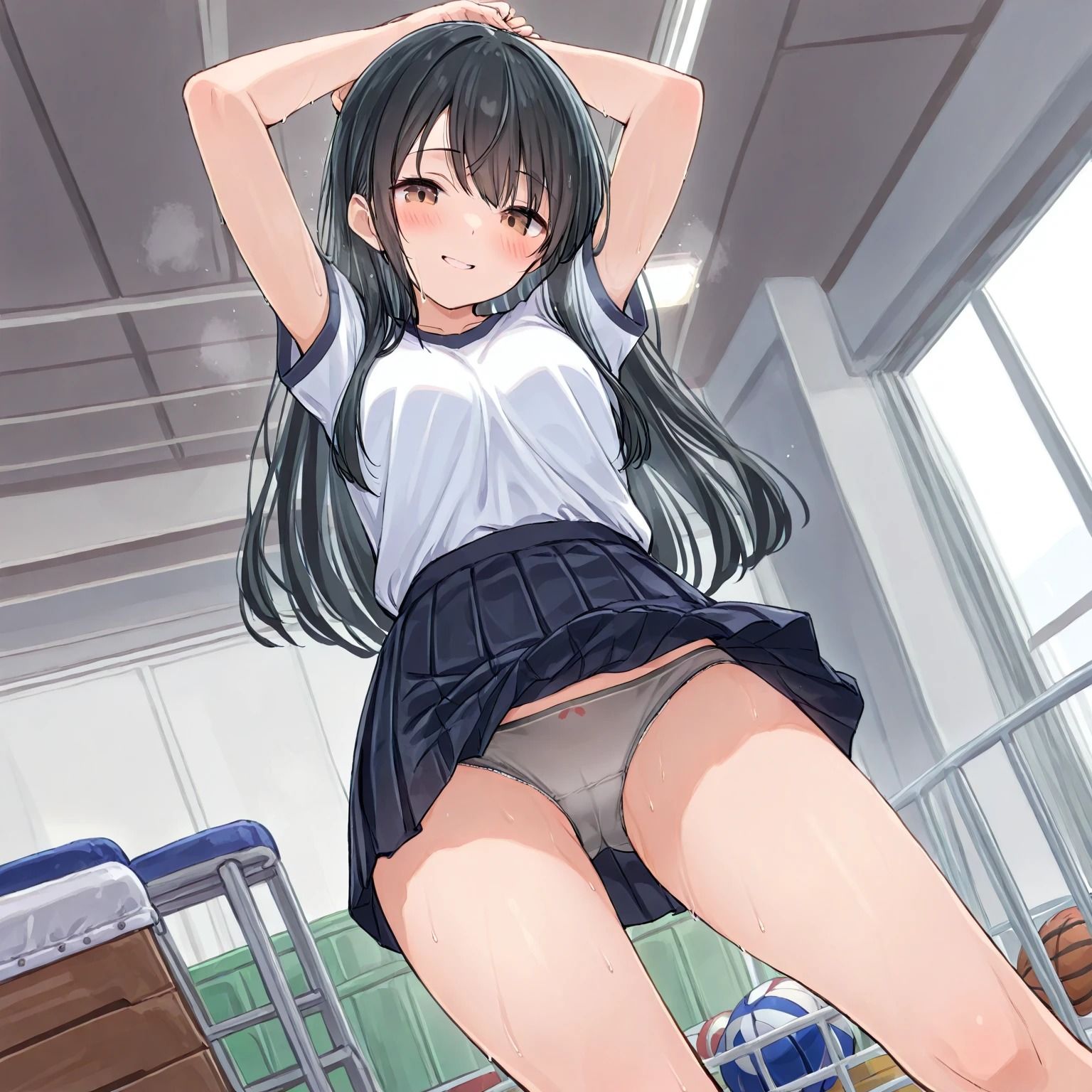 じょしこうせいが学校でかわいいパンティー見せてくれた（500枚） - サンプル画像 4