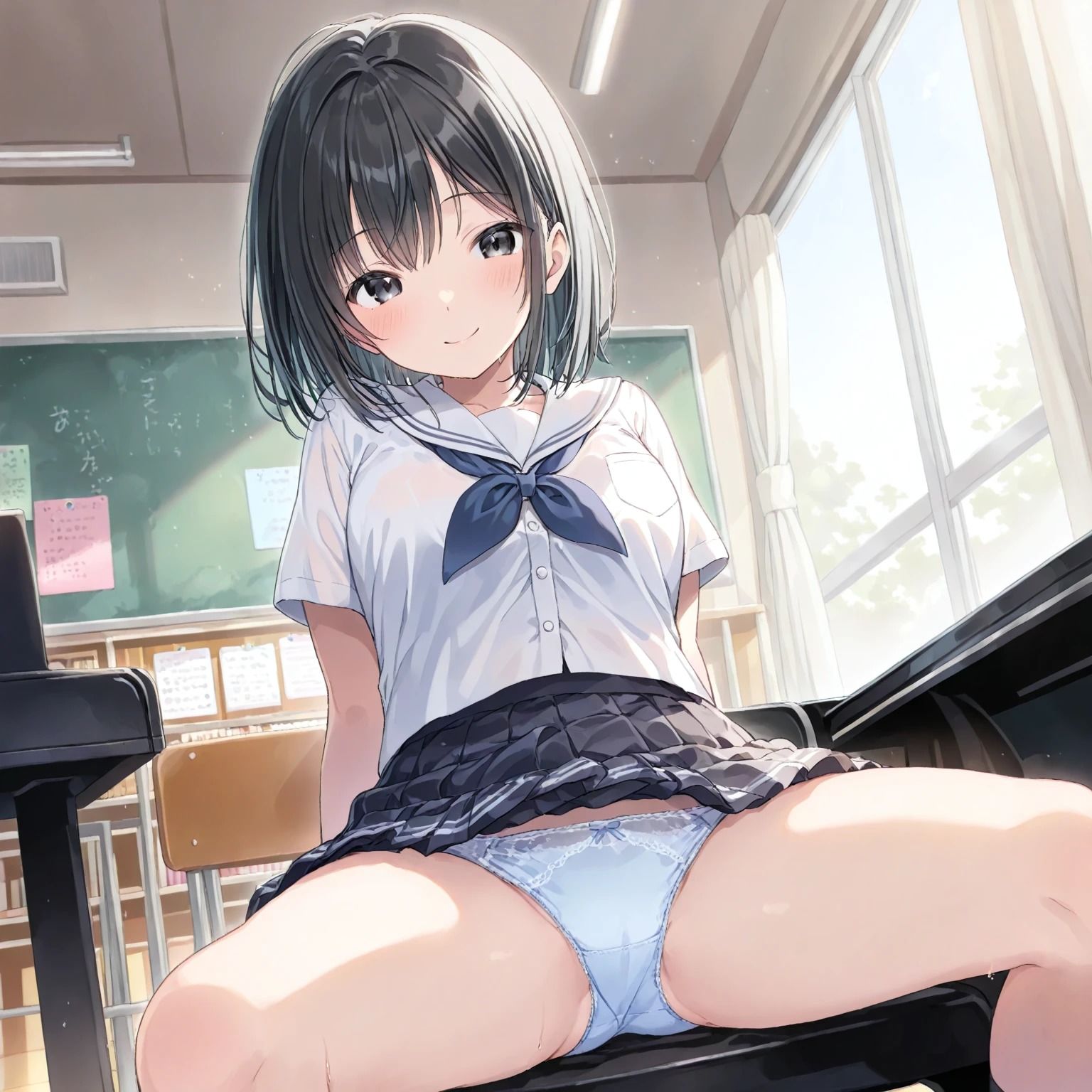 じょしこうせいが学校でかわいいパンティー見せてくれた（500枚） - サンプル画像 5