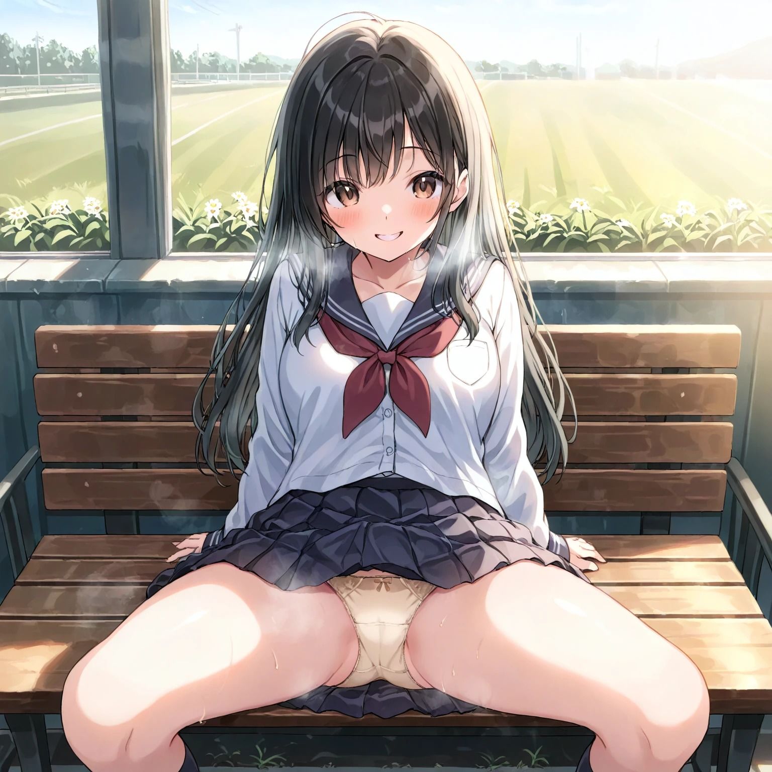 じょしこうせいが学校でかわいいパンティー見せてくれた（500枚） - サンプル画像 6