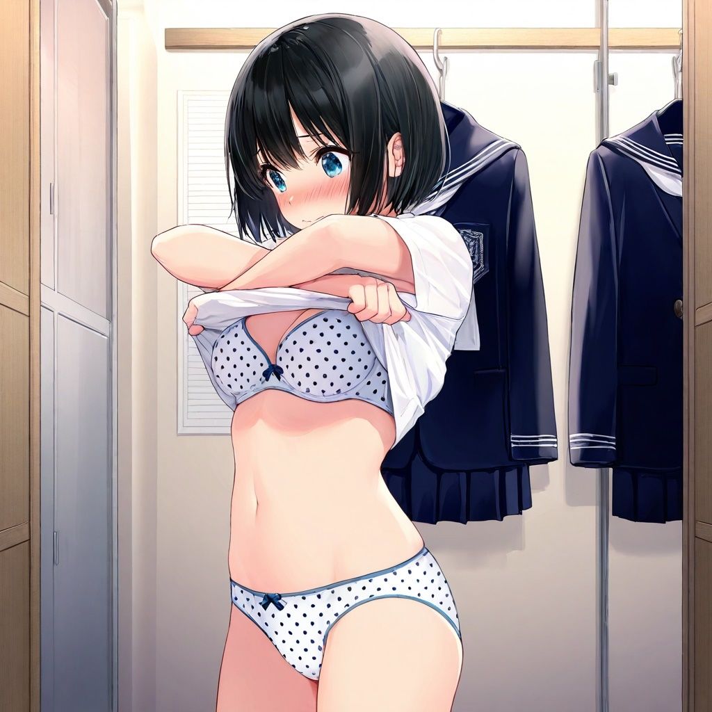 潜入女子更衣室  JK生着替え中 - サンプル画像 4