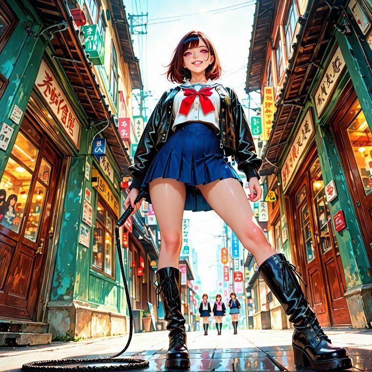JK制服＋ブーツの女王たち1 - サンプル画像 4