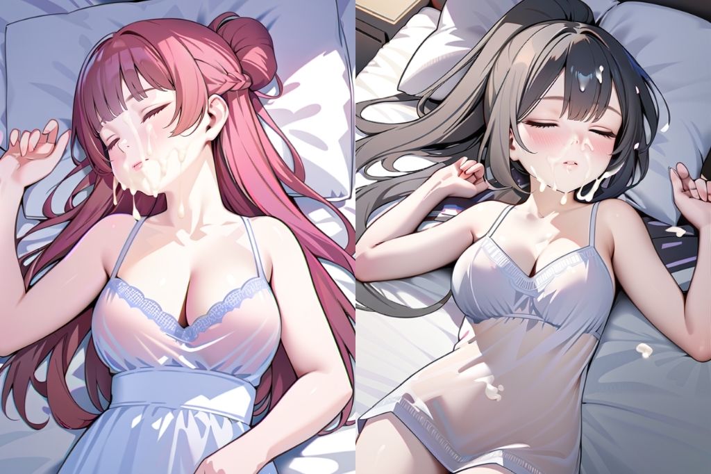 寝ている彼女が可愛いからぶっかけちゃったvol.2 - サンプル画像 3