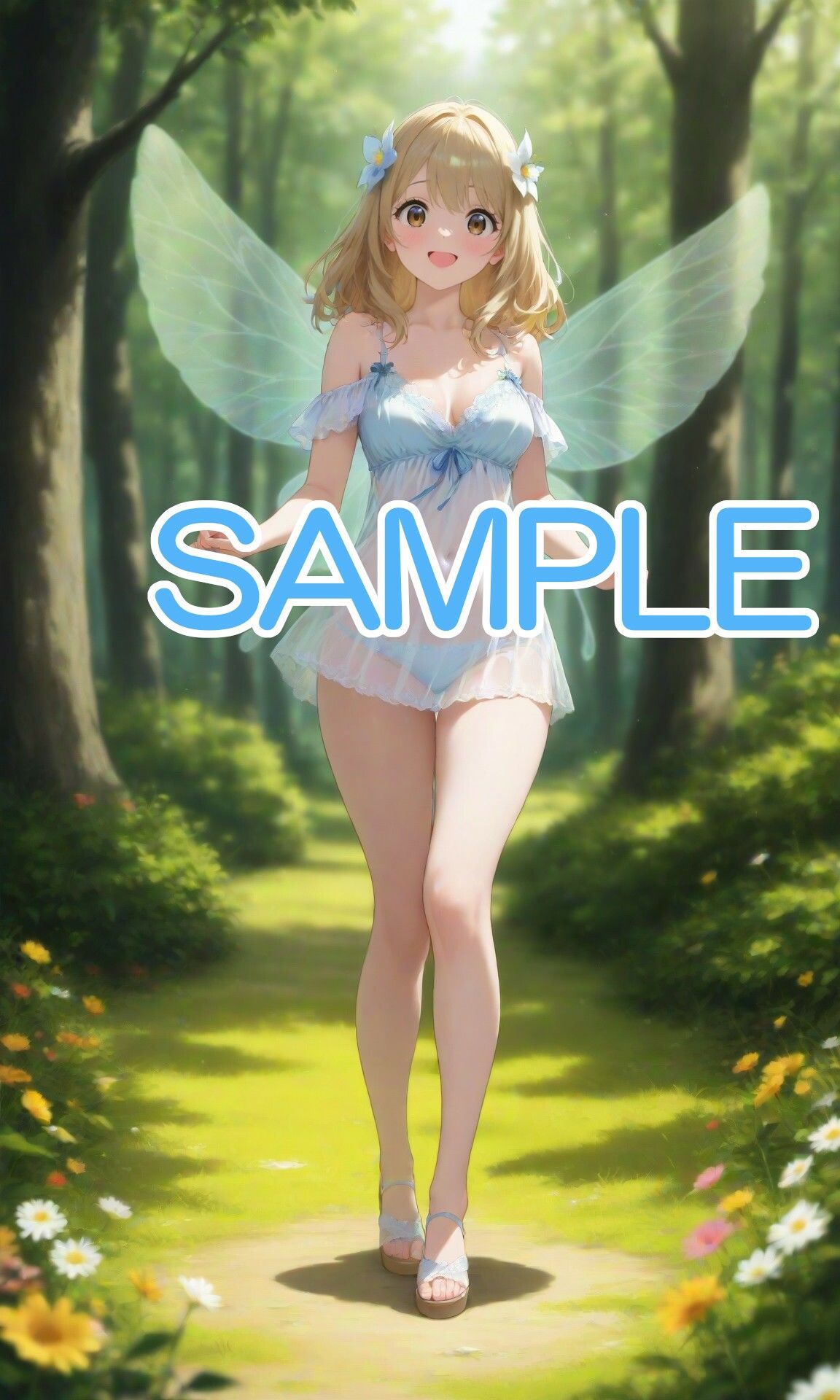 金髪ショートで妖精な女の子と森で・・・ - サンプル画像 2