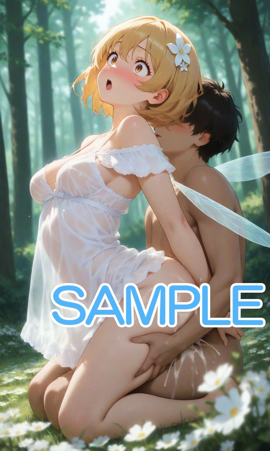 金髪ショートで妖精な女の子と森で・・・ - サンプル画像 3