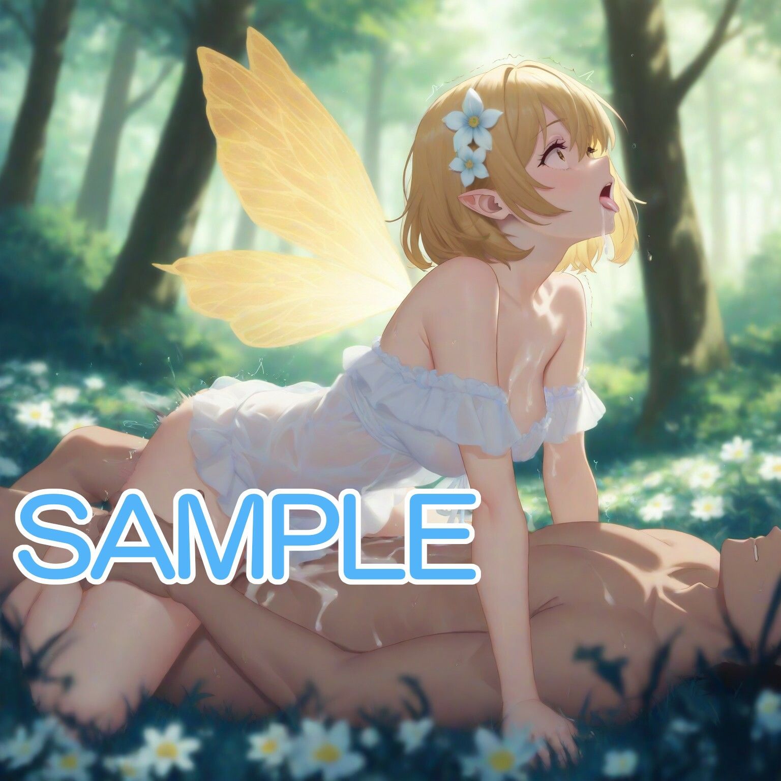 金髪ショートで妖精な女の子と森で・・・ - サンプル画像 4