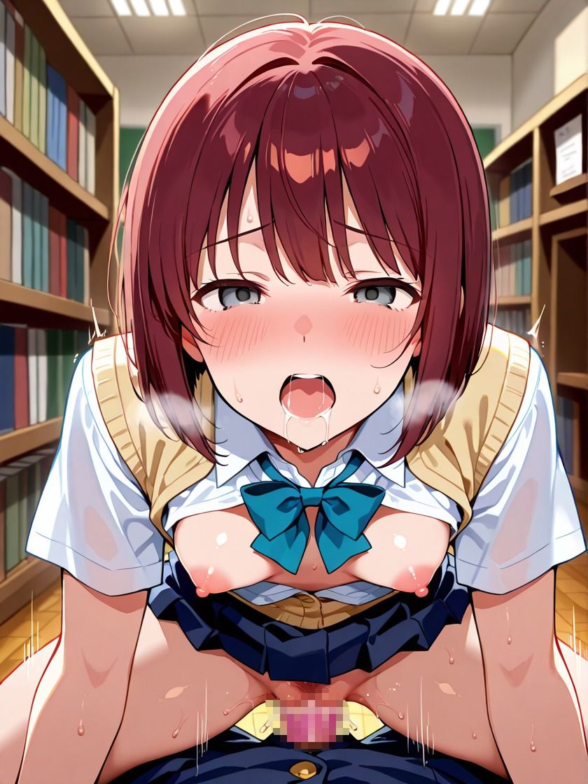 生意気な新入生を図書室で無慈悲に犯しまくる - サンプル画像 6