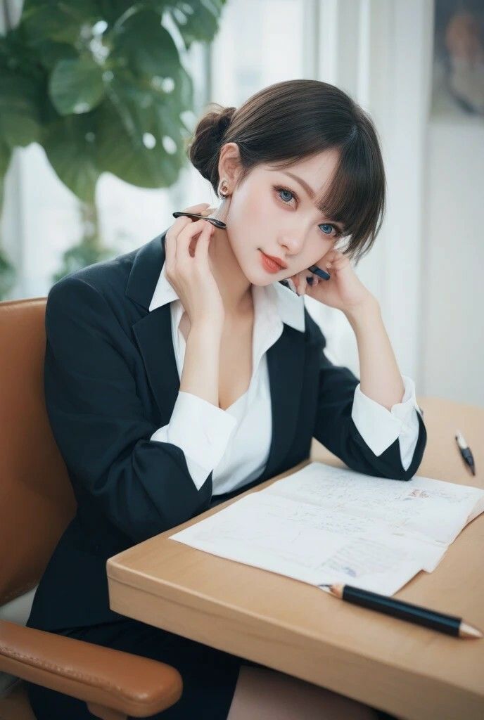働く女性、癒し系の女性たちのイラスト - サンプル画像 1