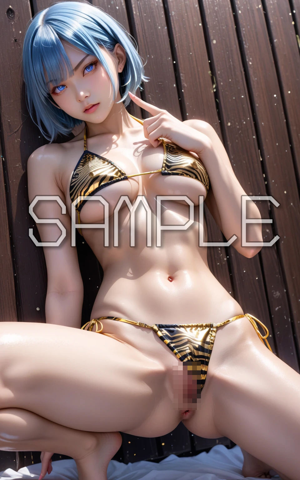 AI AOI - Public exposure in a swimsuit - - サンプル画像 1