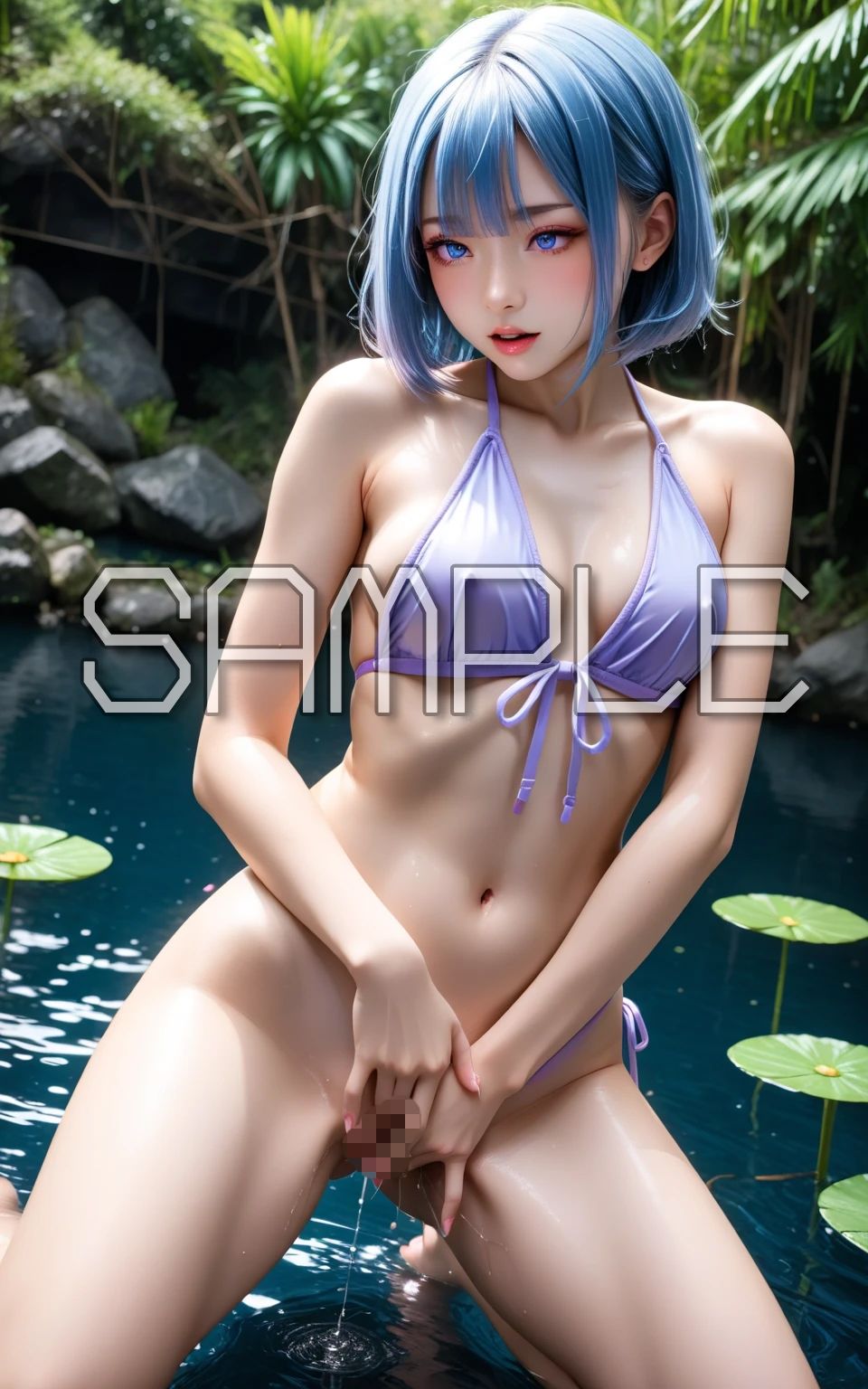 AI AOI - Masturbating in a swimsuit - - サンプル画像 1