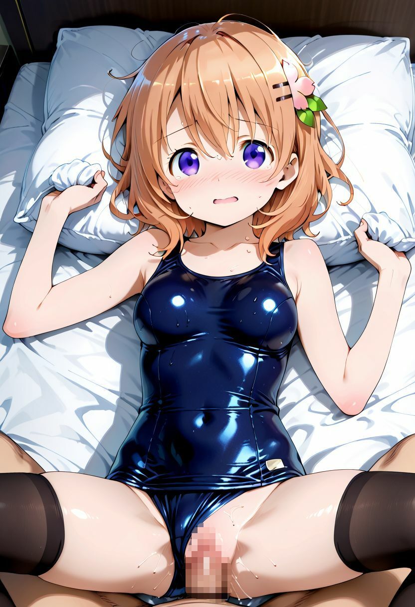 【200枚】保●心愛ちゃんとイチャラブえっちイラスト集【スク水】 - サンプル画像 6