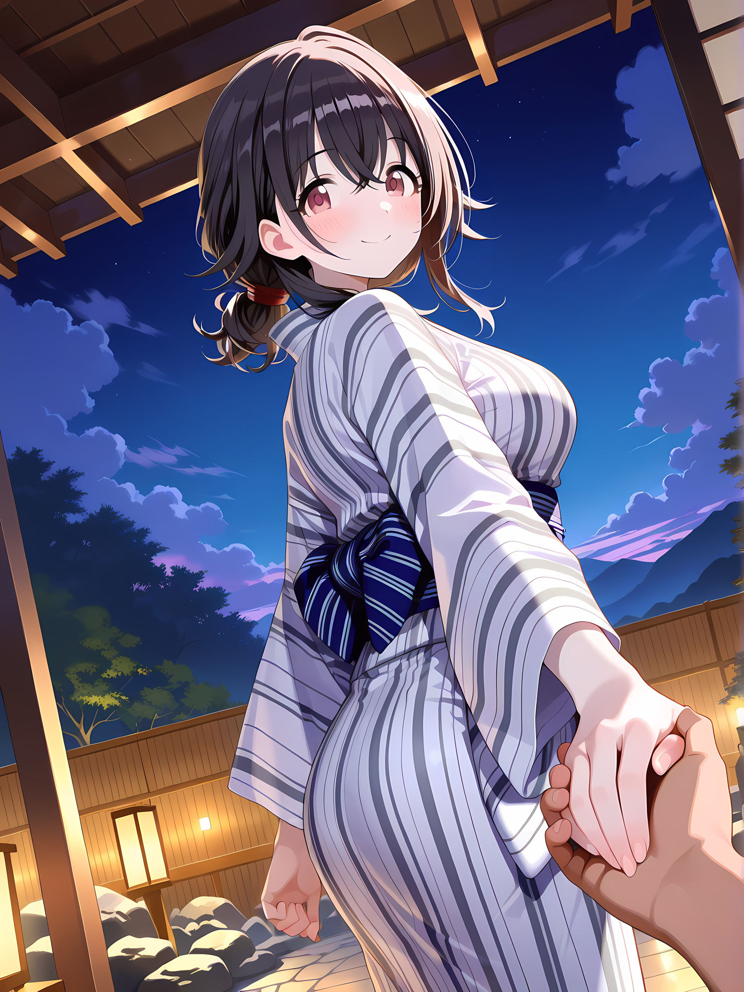 彼女としっぽり温泉でセックス！2 - サンプル画像 1