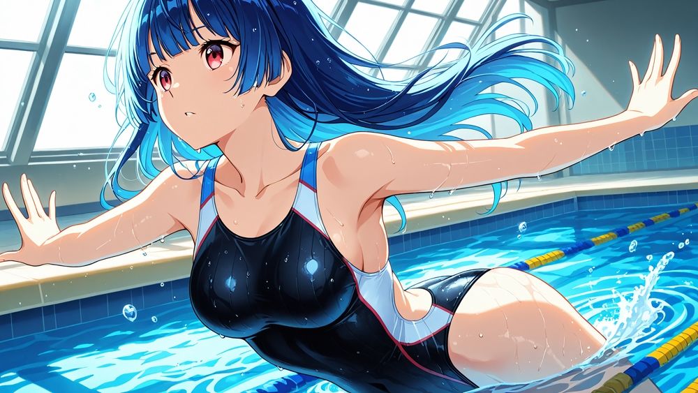 青×茶髪の水泳部姉妹が顧問教師と中出し性交【4K】【400枚】 - サンプル画像 4