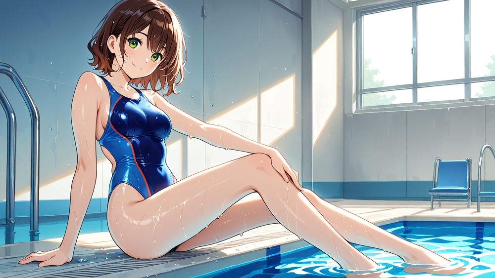 青×茶髪の水泳部姉妹が顧問教師と中出し性交【4K】【400枚】 - サンプル画像 5