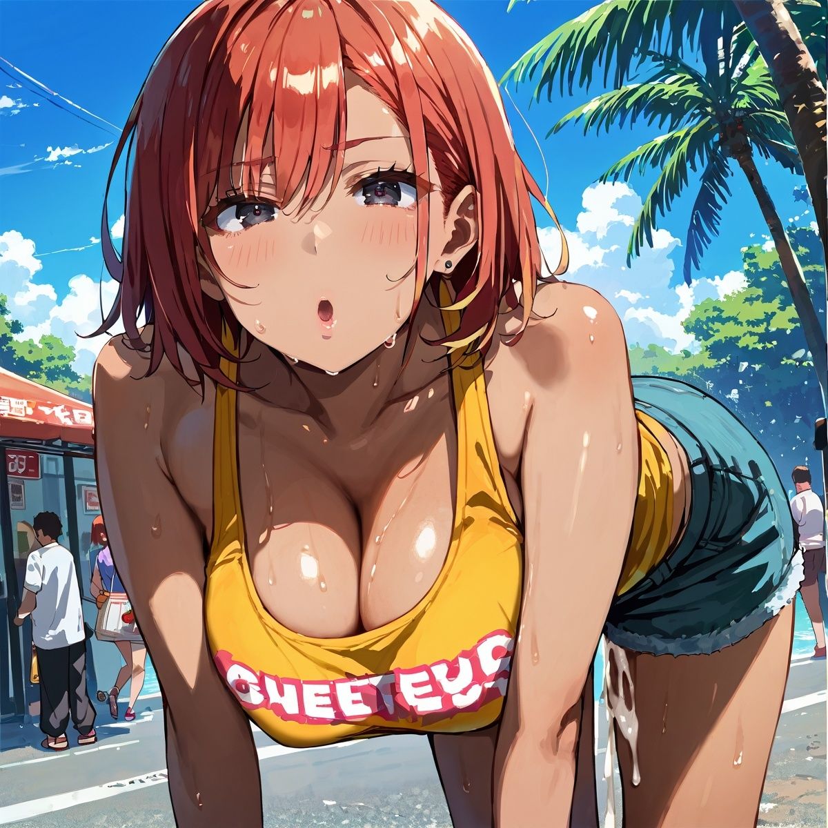 真夏の黒ギャル×タンクトップ中出し！【厳選画像398枚収録】Vol.2 - サンプル画像 7