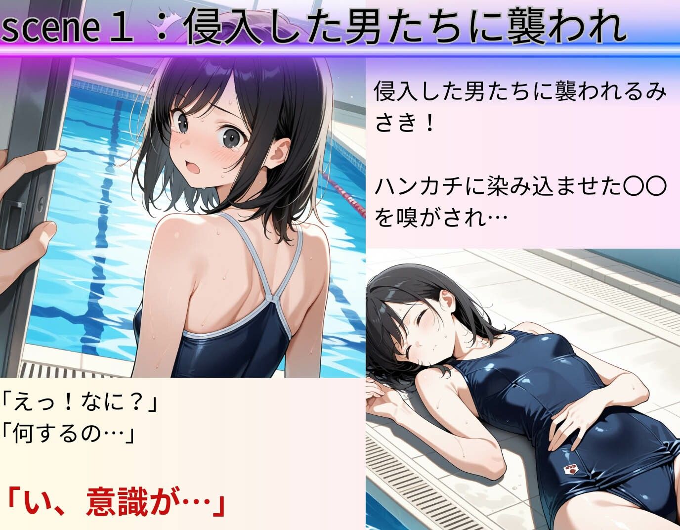 若ま〇こ決壊・崩壊で絶頂覚醒！スクール水着の水泳部員が陥落 - サンプル画像 3