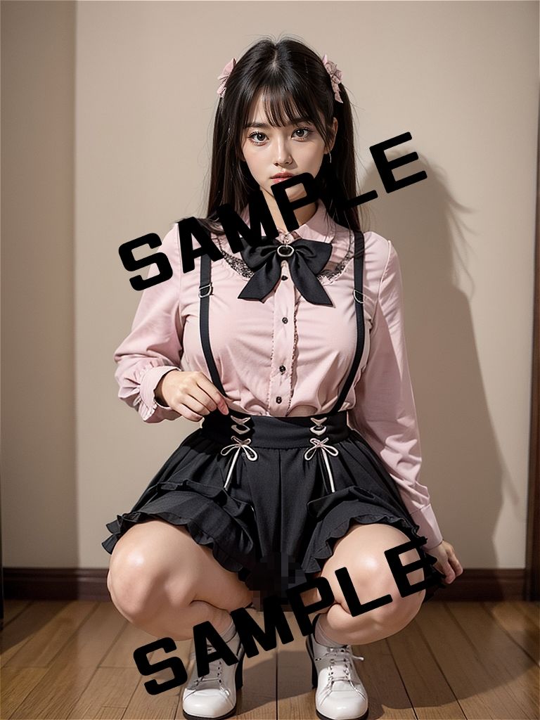 AIフェチフォト集vol.16 ノーパンウンコ座り〜無防備な瞬間を切り取った、背徳と純粋の狭間〜 - サンプル画像 1