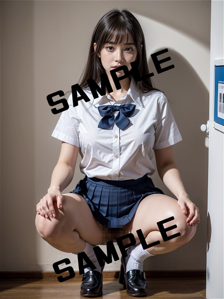 AIフェチフォト集vol.16 ノーパンウンコ座り〜無防備な瞬間を切り取った、背徳と純粋の狭間〜 - サンプル画像 2