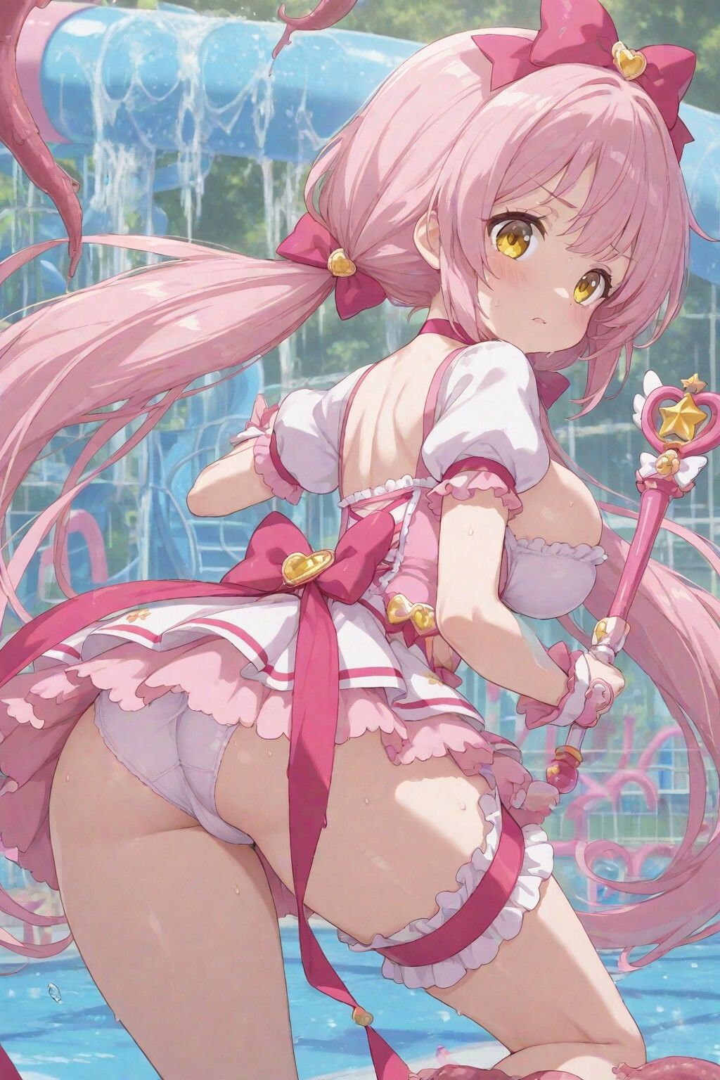 魔法少女敗北触手陵●とオーク首絞り編  差分？CG集 - サンプル画像 1