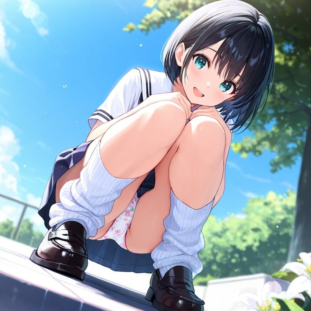 ルーズソックスJKのM字パンチラ  Vol.2 - サンプル画像 7