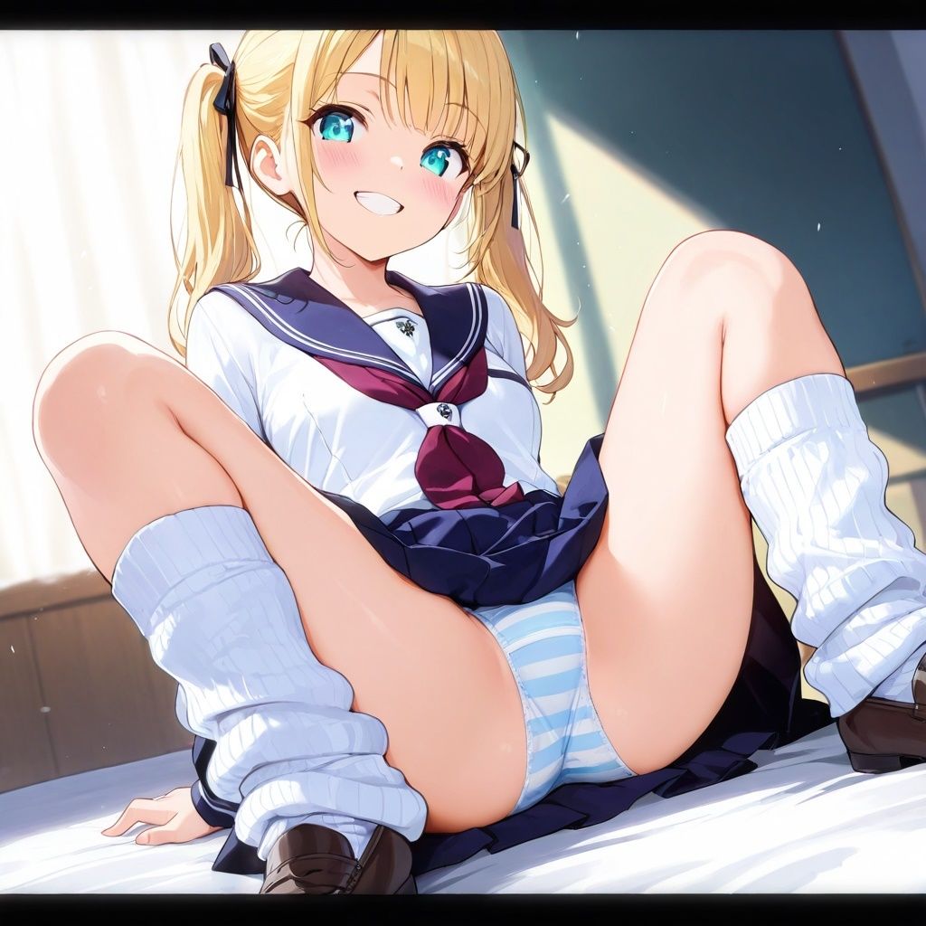 ルーズソックスJKのM字パンチラ  Vol.2 - サンプル画像 9