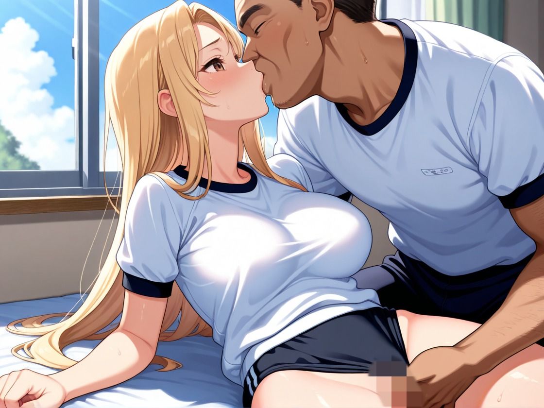 ブルマを着た金髪ギャルに種付け - サンプル画像 2