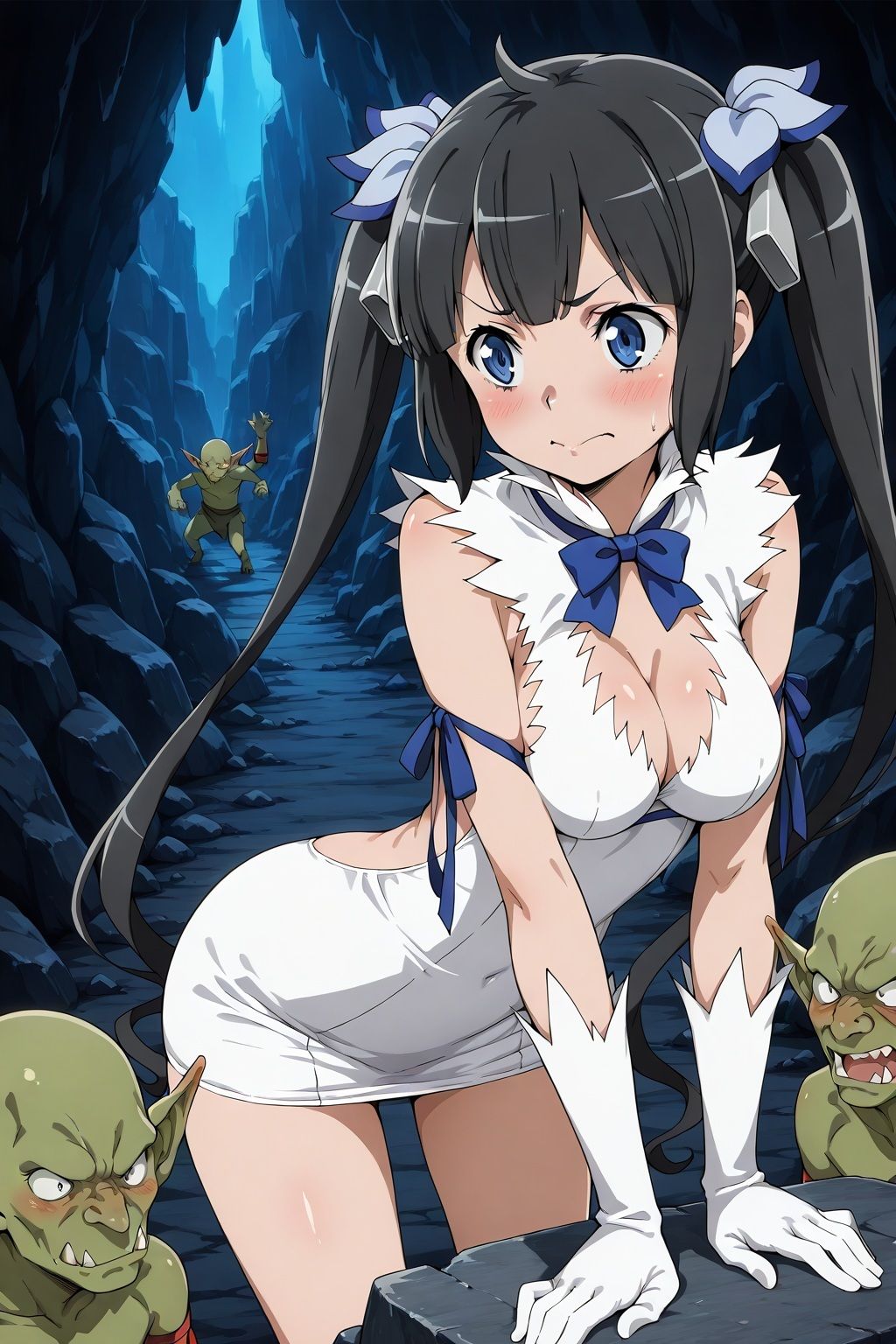 性獣ゴブリンに捕らわれた女神ヘスティア - サンプル画像 4