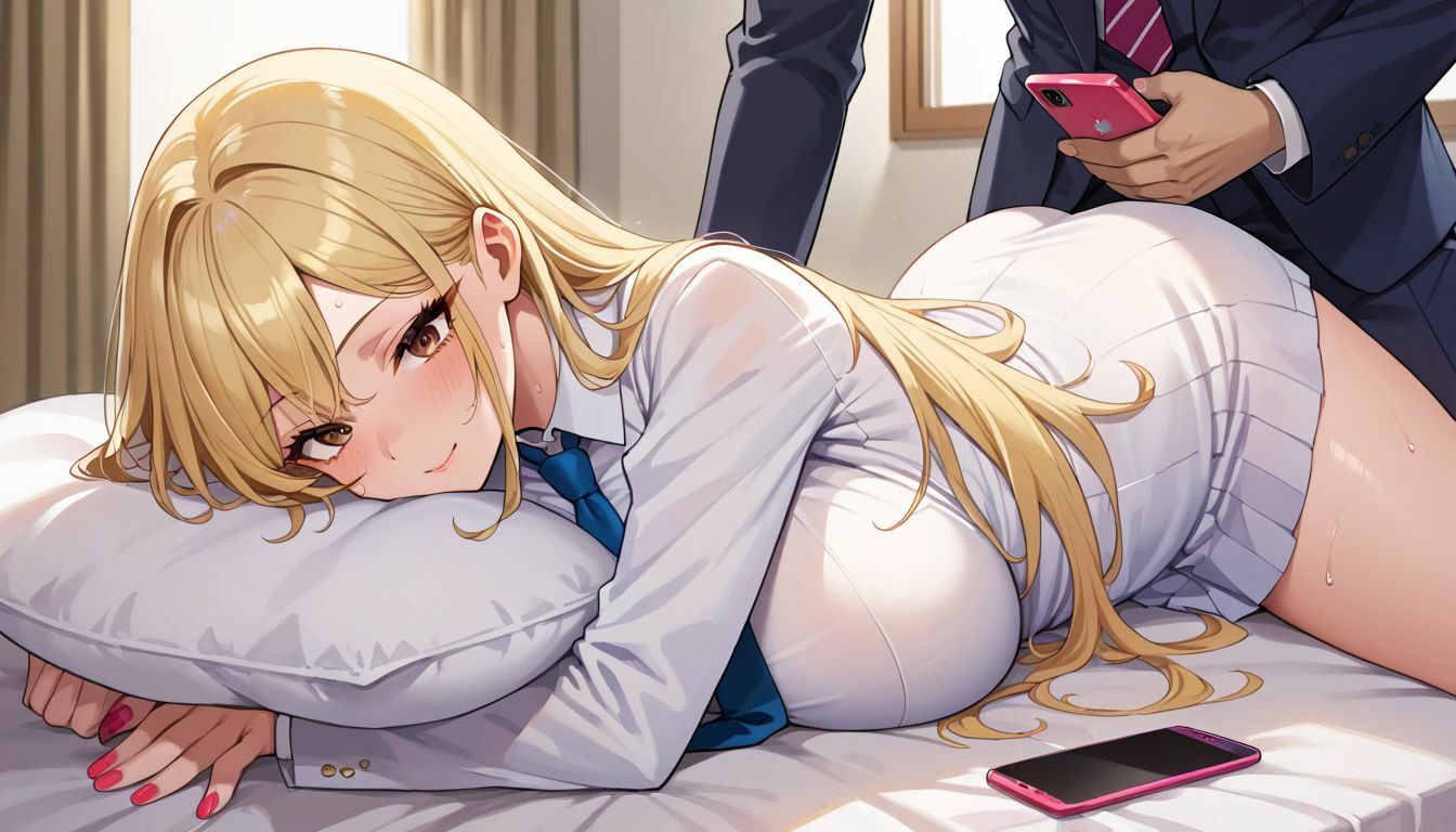 爆乳の金髪ギャルはオレの処理穴 - サンプル画像 1