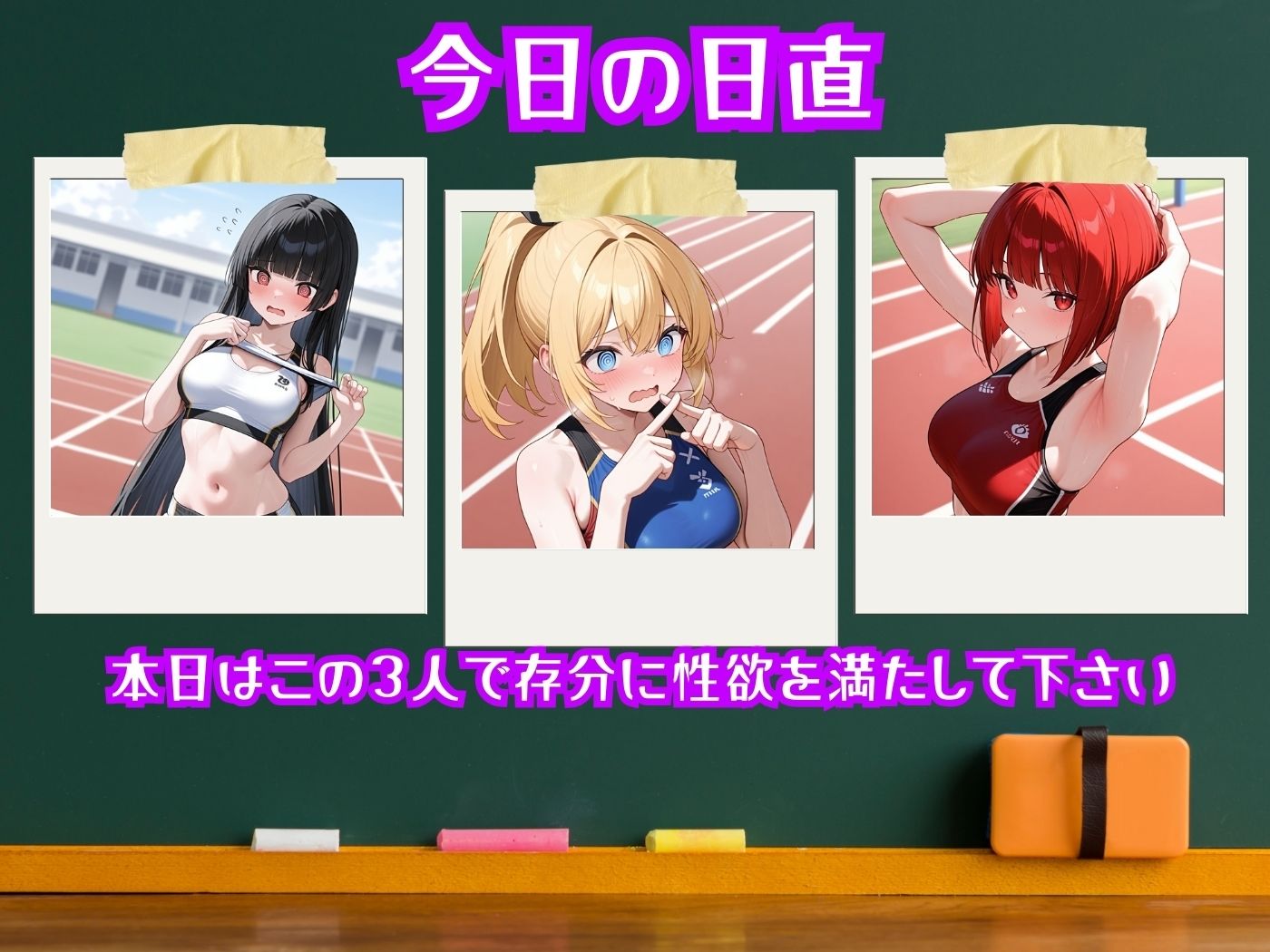 【高画質】今日の性直担当は君達だ〜純白肌×陸上編〜 - サンプル画像 2