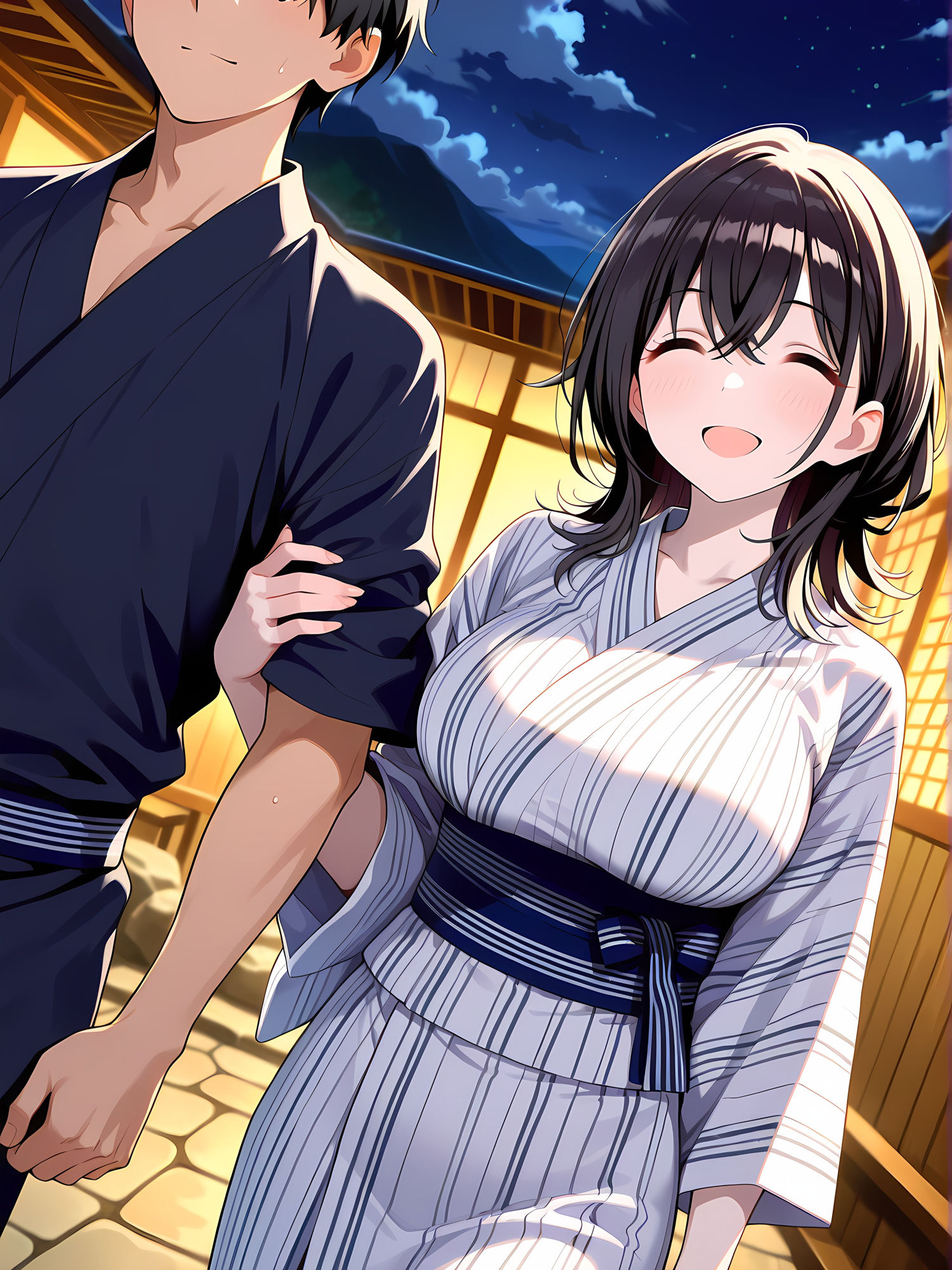 催○使って他人の彼女と温泉ックス！2 - サンプル画像 1