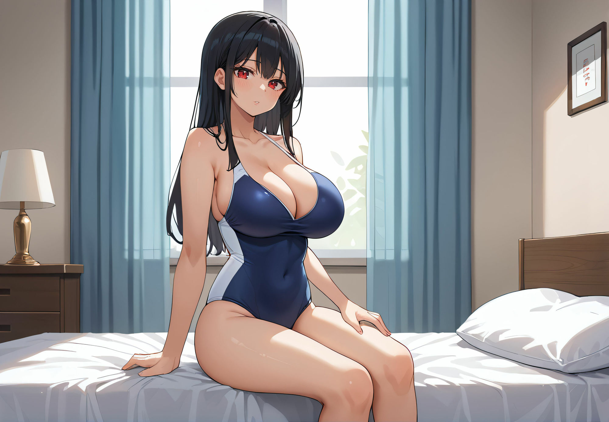 競泳水着〜巨乳な妹に着させてからのやりまくり！〜 - サンプル画像 1
