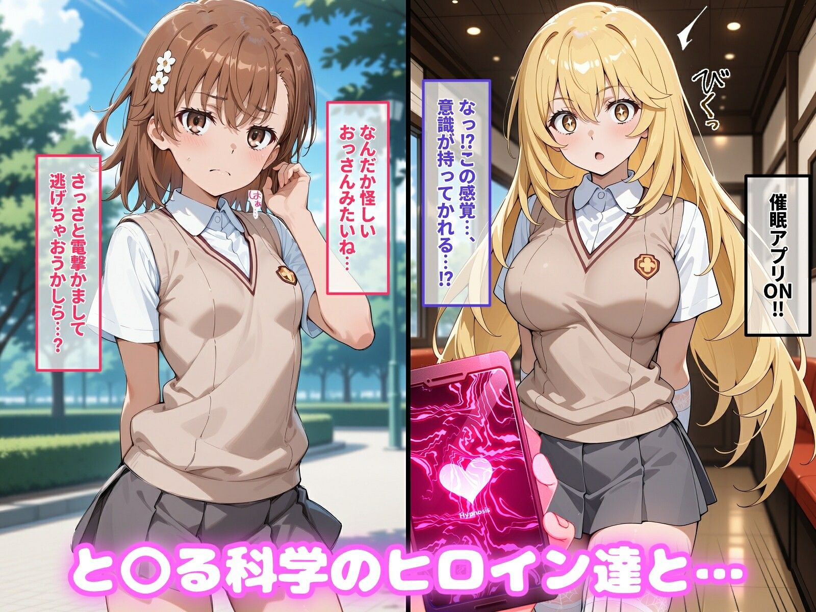 と〇る科学のヒロイン達と汗だく孕ませHする話 - サンプル画像 1