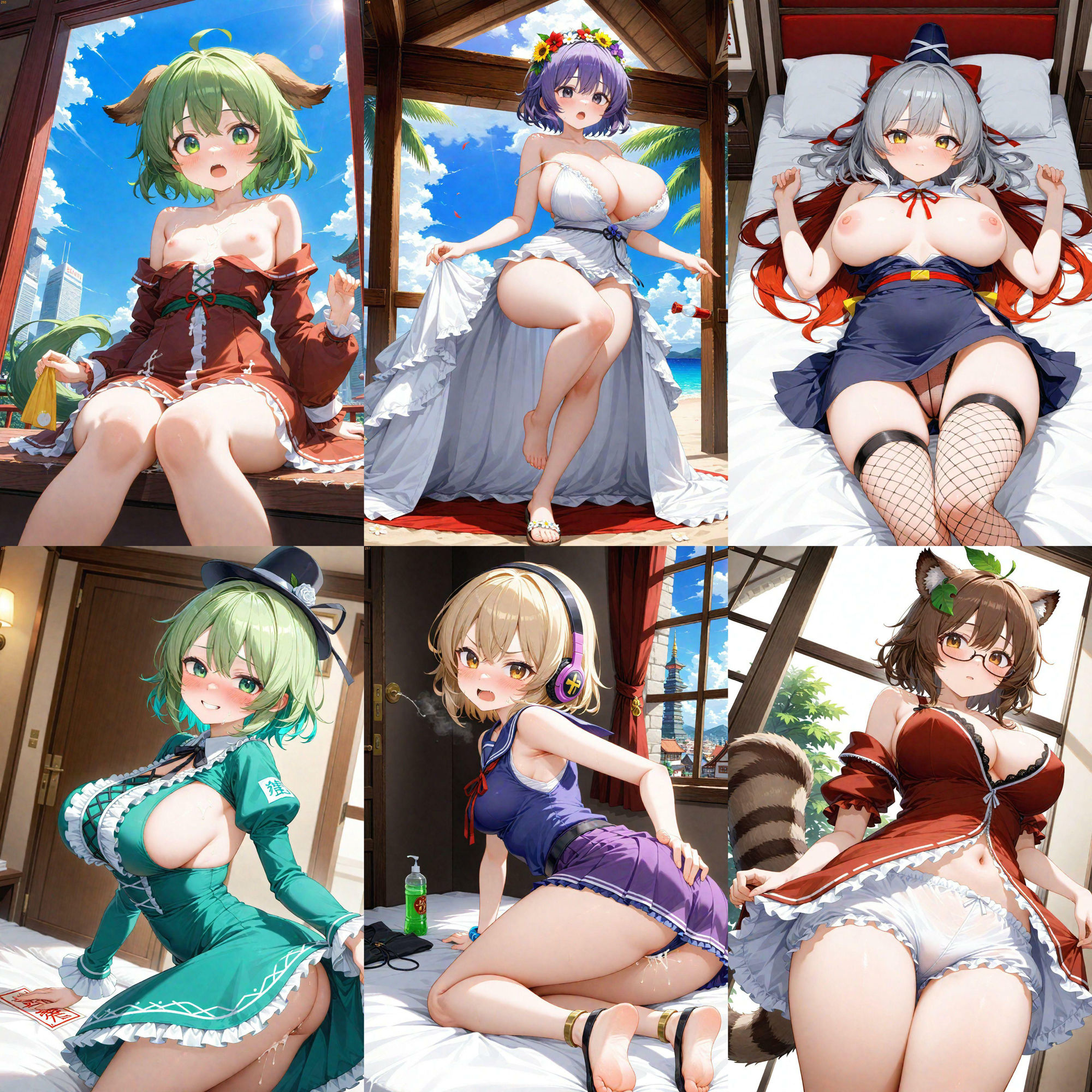 ノーモザイク！東方神霊廟キャラの誘惑 - サンプル画像 3