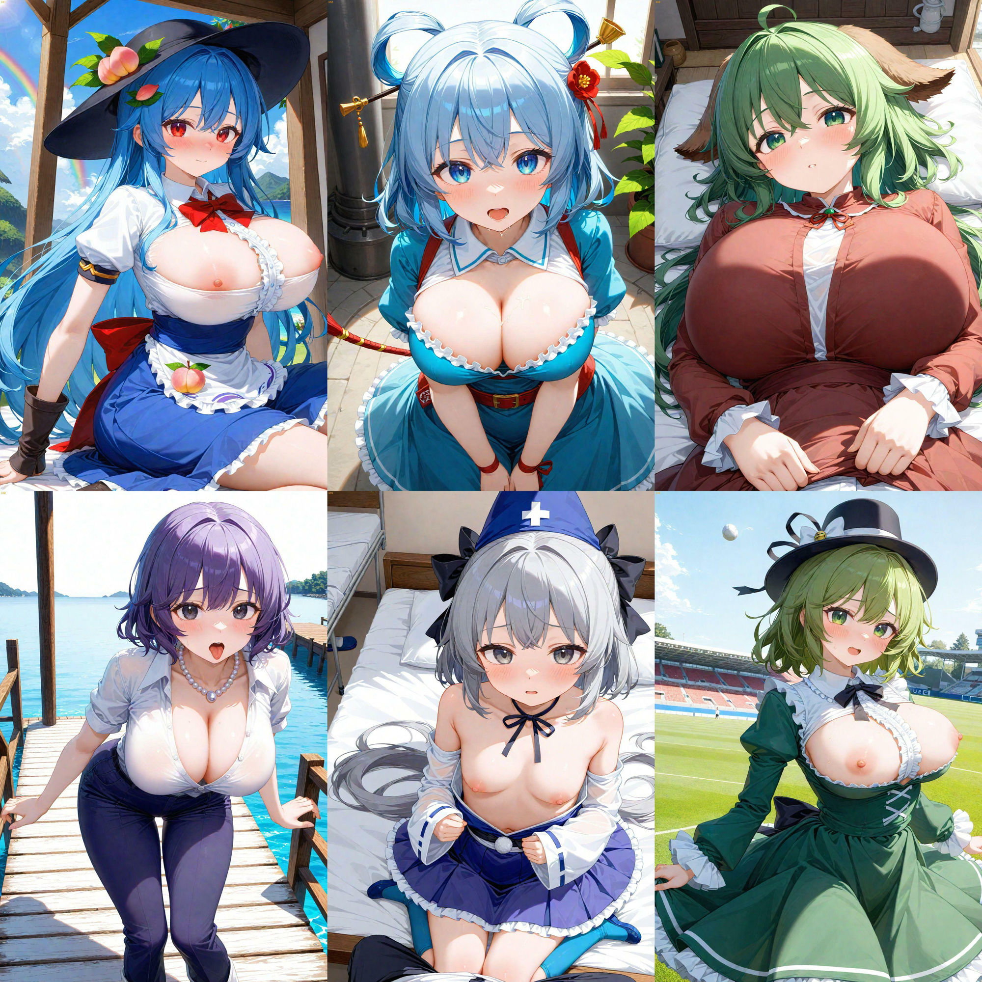 ノーモザイク！東方神霊廟キャラの誘惑 - サンプル画像 4