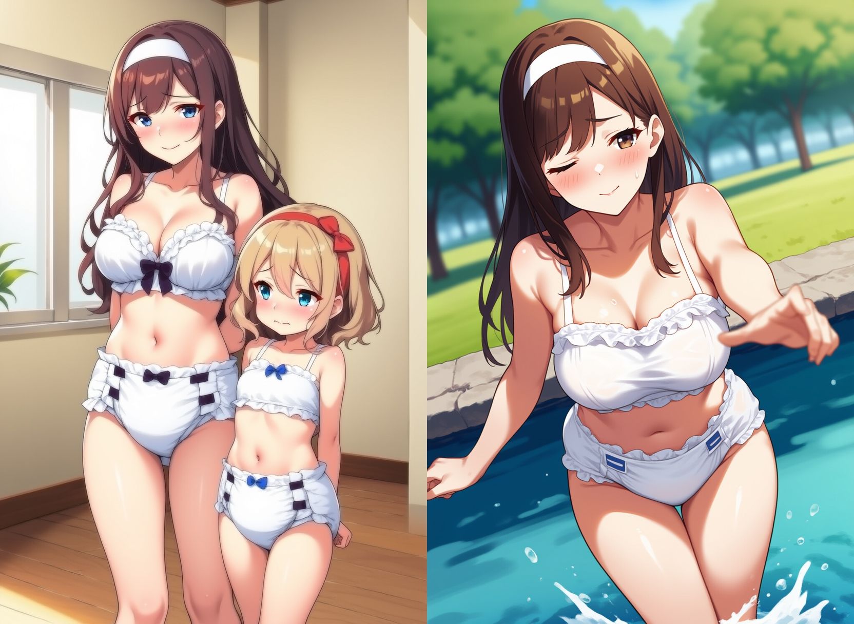 お漏らし母娘、羞恥のオムツモデルデビュー - サンプル画像 9
