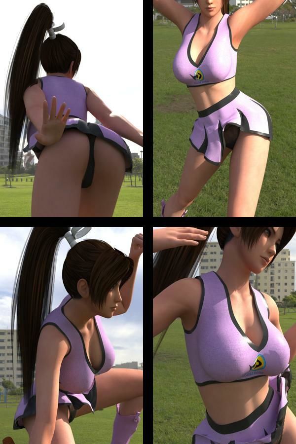 【TD100】元祖セクシー女性格闘家『不知火舞（しらぬいまい）』の写真集SexyNinja-34 - サンプル画像 1