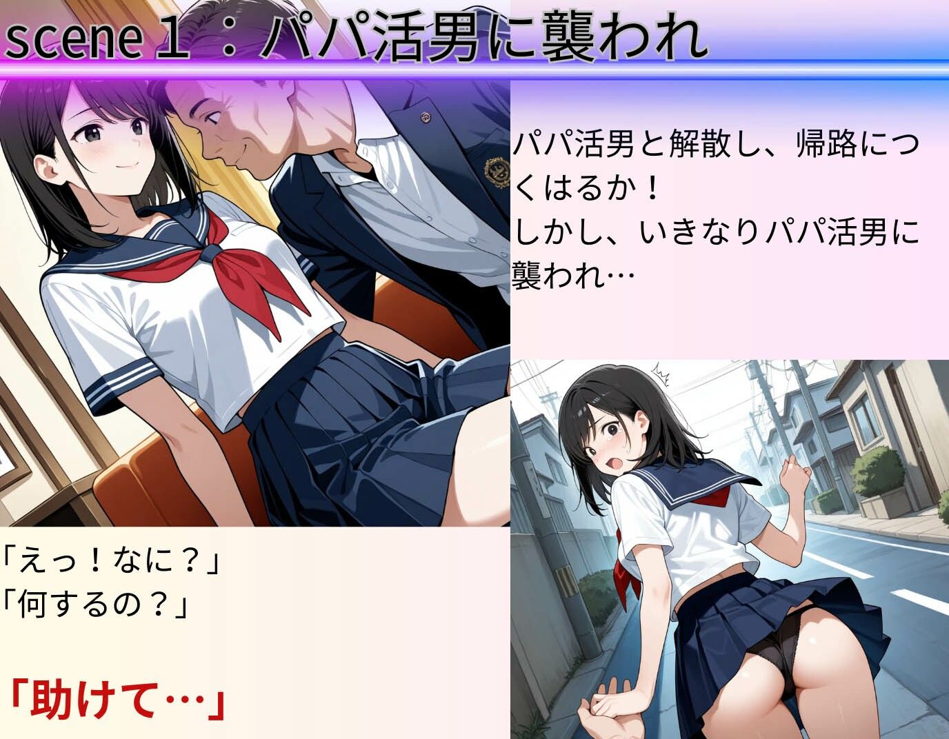 若まんこを抉られるピストン！現役J〇がパパ活男に襲われ望まぬ性交、強●絶頂 - サンプル画像 3
