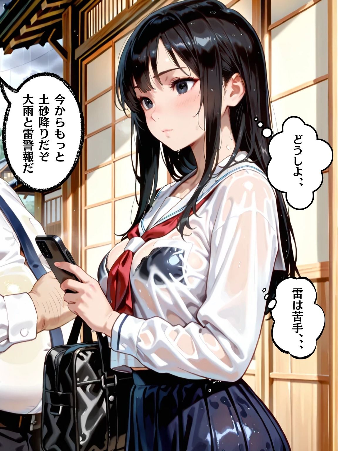 雨宿り場所、おじラブ注意報 - サンプル画像 5