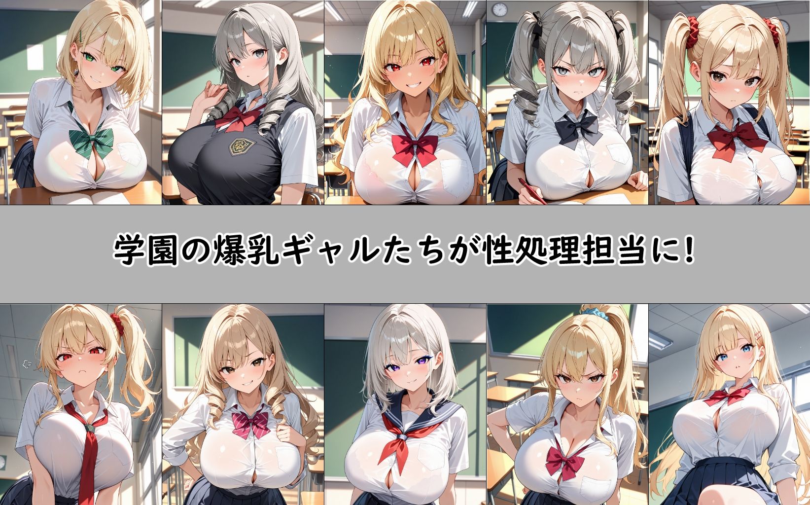 学園の性処理担当（ギャル編） - サンプル画像 1