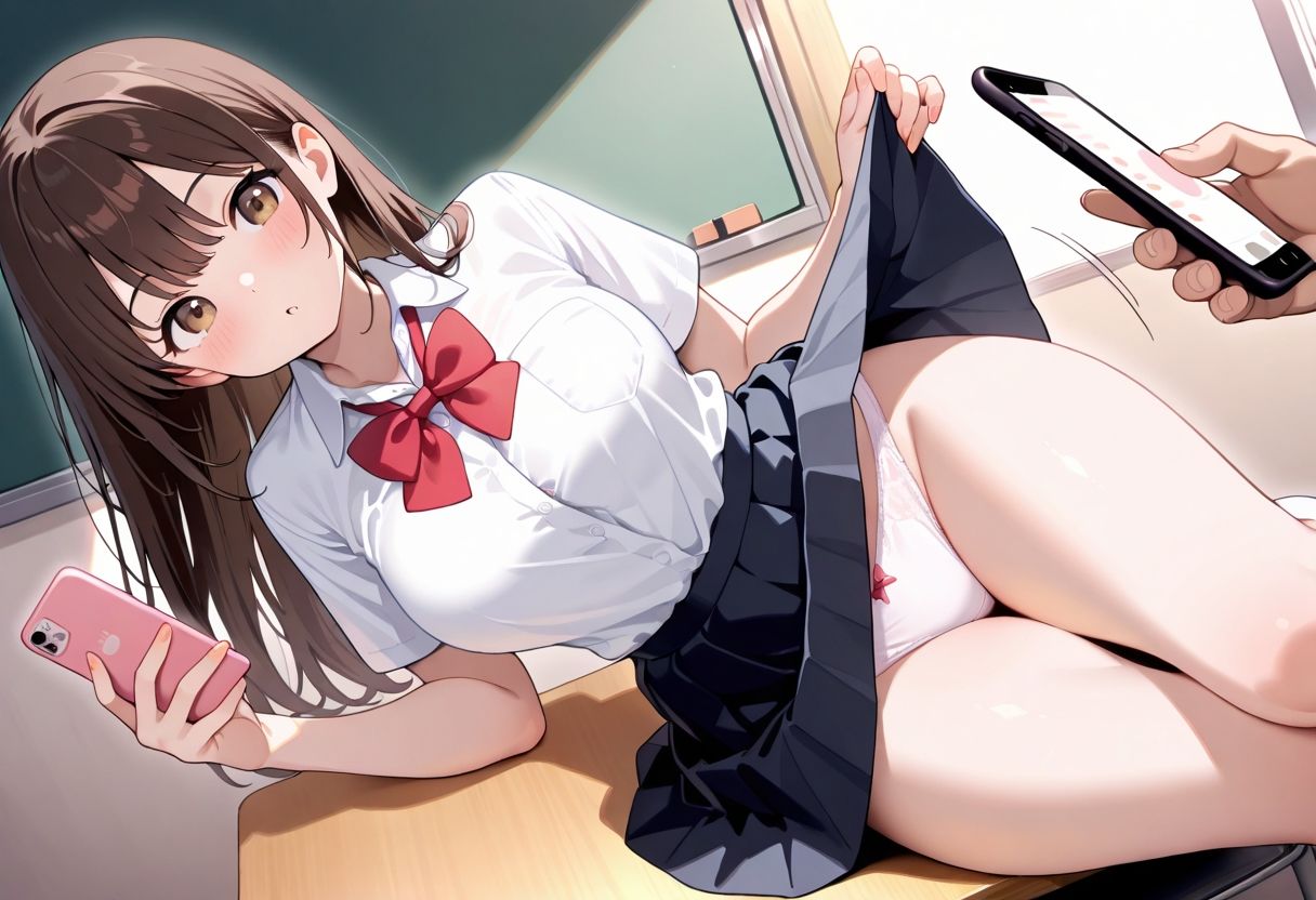 女子校生  串刺し輪〇 - サンプル画像 1