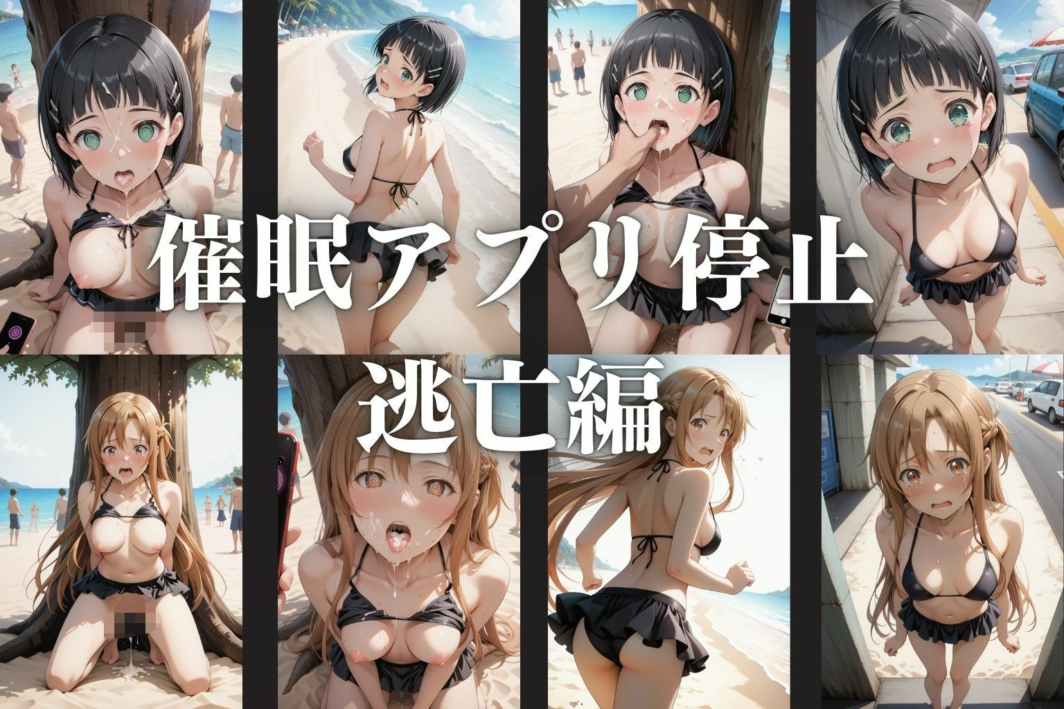 〜催●アプリでS級美女を孕ませハーレム〜 ―桐ヶ○直葉・結○明日奈― - サンプル画像 7