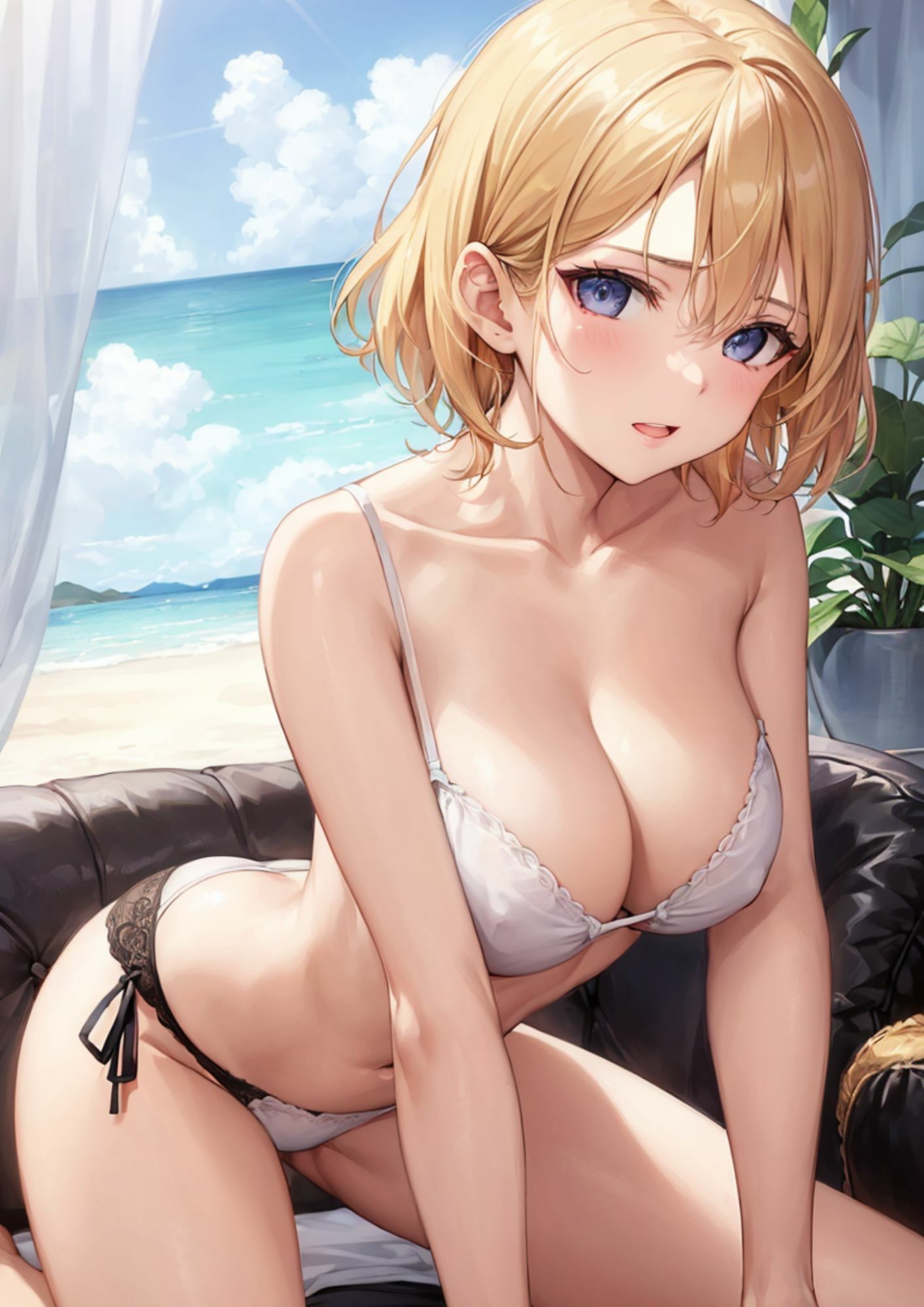 ビッチな美女とビーチでびちょびちょ - サンプル画像 5
