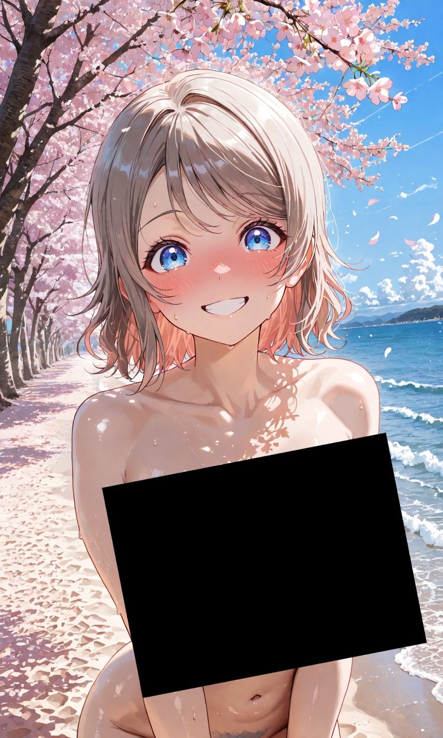 渡辺曜ちゃんのえっちな写真集vol.2〜春の晴れた昼の海編〜 - サンプル画像 2