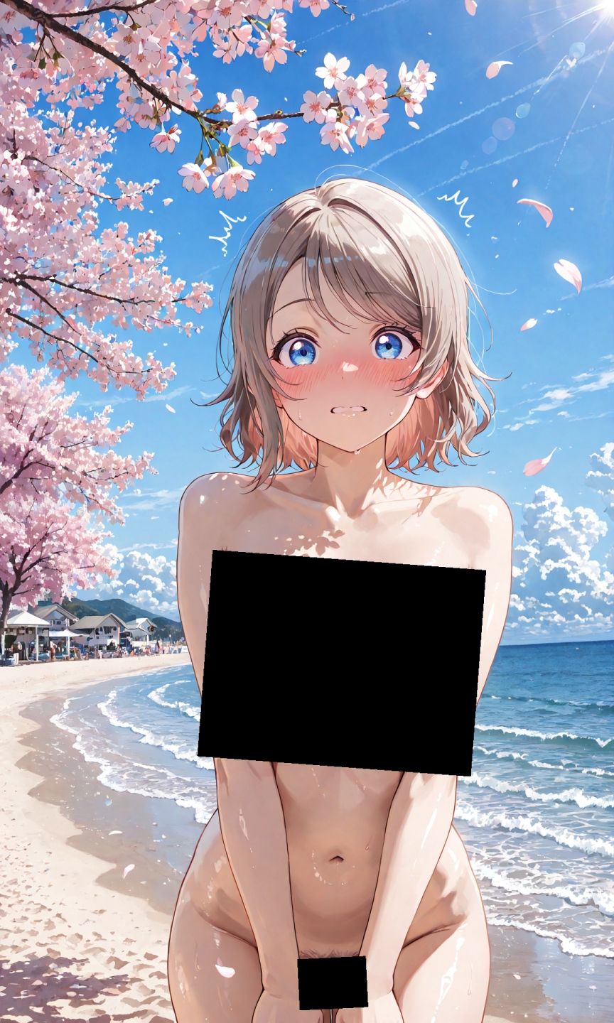 渡辺曜ちゃんのえっちな写真集vol.2〜春の晴れた昼の海編〜 - サンプル画像 7