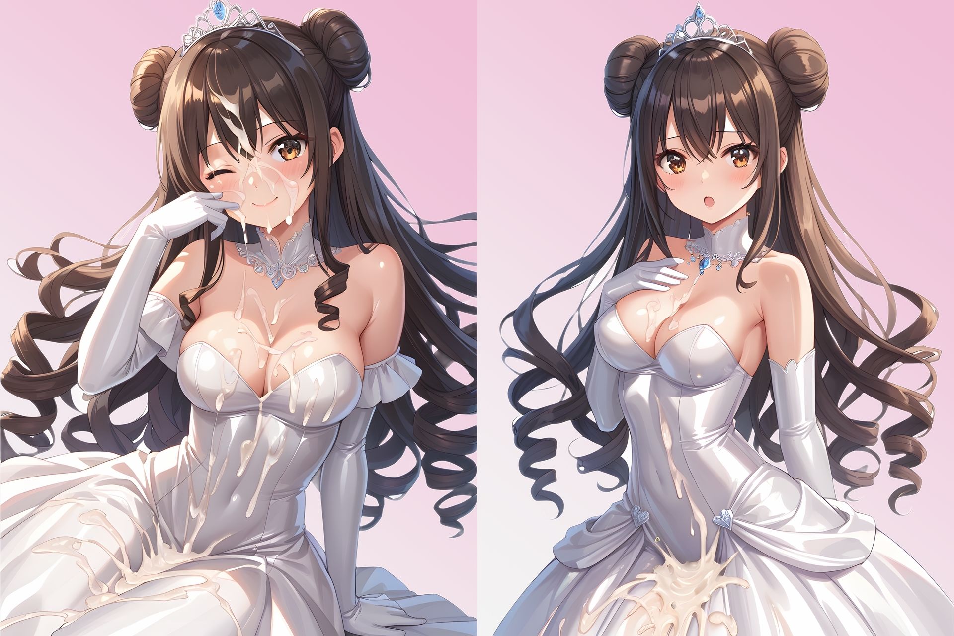 ウェディングドレスに精液＆おしっこぶっかけ - サンプル画像 4