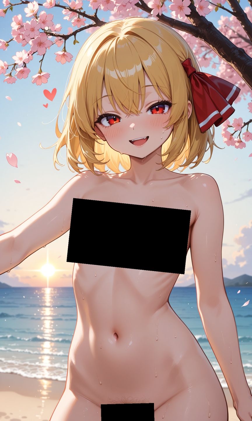 魔理沙はルーミアのえっちな写真を撮りたいようです。〜春の晴れた朝の海編〜 - サンプル画像 2