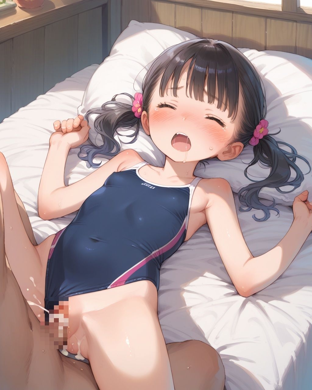 えっちに夢中なスク水ちっぱい妹が誘惑してきたので大量な中出しした - サンプル画像 10