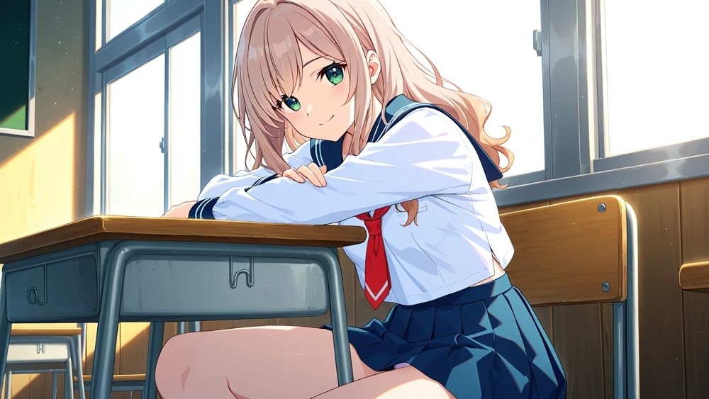 緑髪長身姉と茶髪妹が水泳コーチと競泳水着3P中出し【4K】 - サンプル画像 3