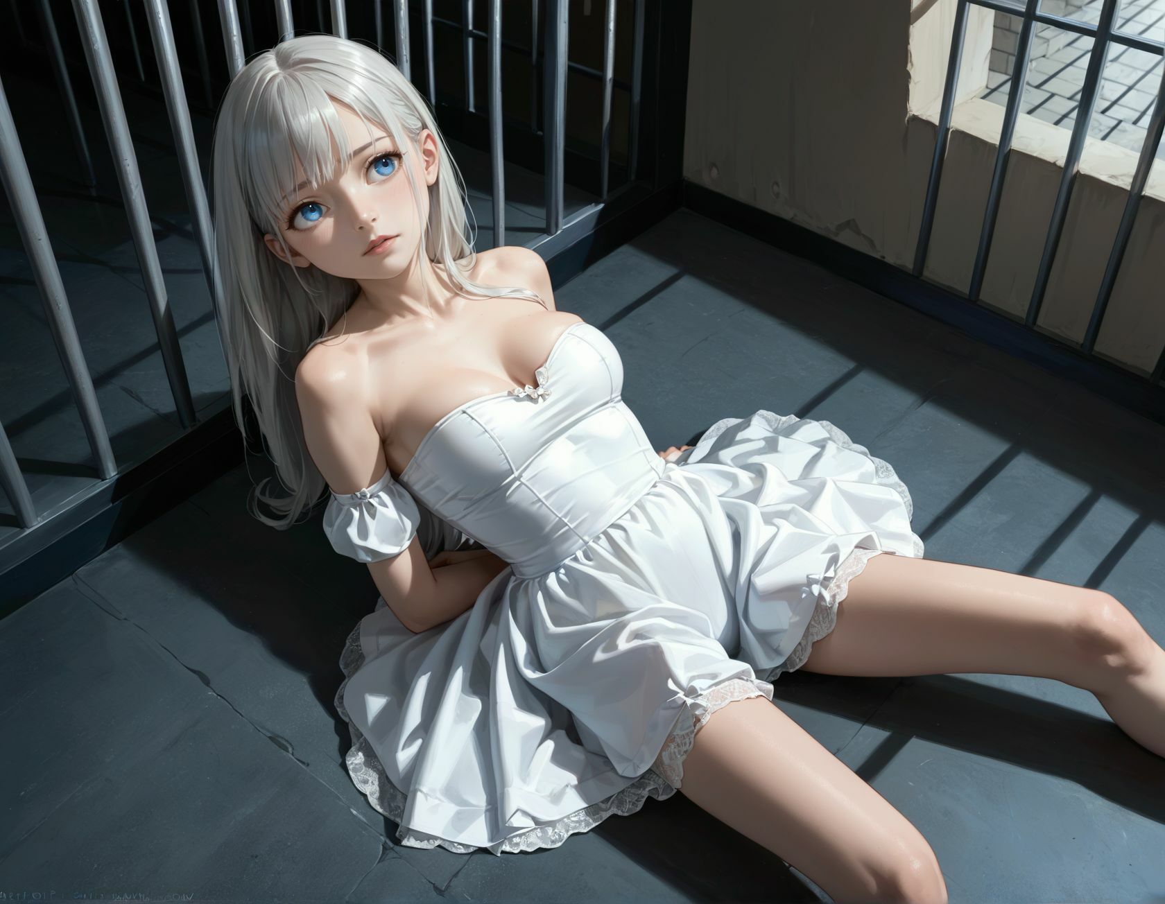 敗戦国のお姫様は牢屋で性処理道具にさせられる - サンプル画像 2