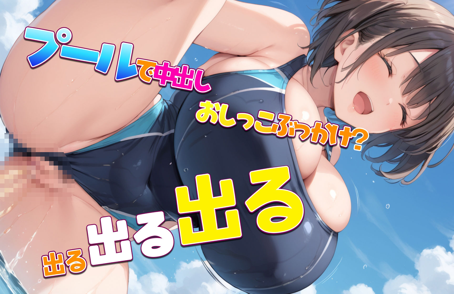 爆乳ギャル！！スク水ハーレム-水泳部に入ったらビッチたちがやりたい放題だった件 - サンプル画像 4