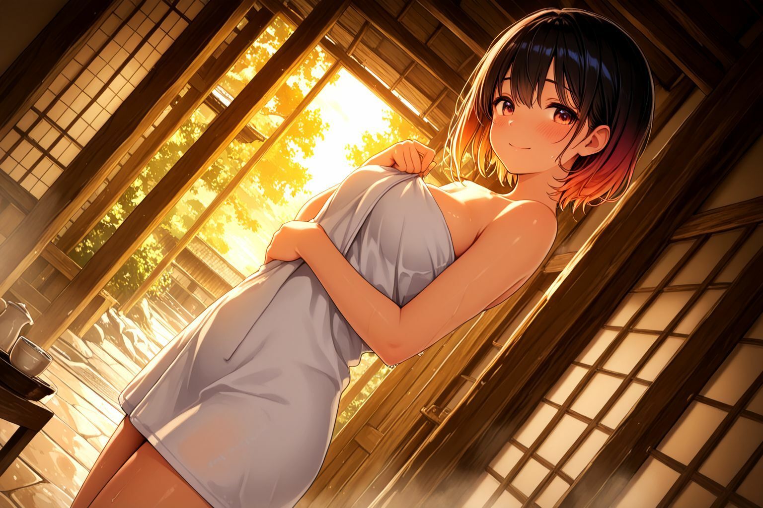 ミックスガールズコレクション  どんなエッチなお願いも叶えてくれる混浴旅館！！ - サンプル画像 4